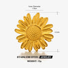 Women's Retro Exaggerated Sunflower Stainless Steel Ring With Vacuum Plating