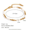 Women's Retro Fashion Stainless Steel Geometric Handmade Chain Bracelet Plated 18K Gold