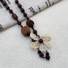 Women's Retro Feather Pendant Necklace Mixed Materials Alloy Leaf Electroplating