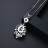 Women's Retro Flower Pendant Necklace With Copper Inlaid Zirconia Long Tassel Fashion Jewelry For Bridal Party Dress
