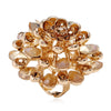 Women's Retro Flower Ring With Crystal And Diamond Accents Adjustable Alloy Statement Ring Elegant Fashion Jewelry