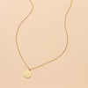 Women's Retro Fortune Character Stainless Steel Necklace With Round Geometric Pendant Electroplated O Chain Short Neck Chain