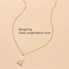 Women's Retro Fortune Character Stainless Steel Necklace With Round Geometric Pendant Electroplated O Chain Short Neck Chain