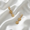 Women's Retro Geometric Alloy Earrings With Irregular Shape And Long Tassel Design