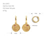 Women's Retro Geometric Architectural Jewelry Set With Embossed Stainless Steel Necklace Earrings Ring And Bracelet
