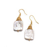Women's Retro Geometric Baroque Pearl Earrings With Braided Ear Hook Electroplated High Quality Jewelry