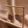 Women's Retro Geometric Baroque Pearl Earrings With Braided Ear Hook Electroplated High Quality Jewelry