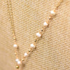 Women's Retro Geometric Beaded Pearl Chain Necklace With Electroplated Floral Design High Quality Fashion Jewelry