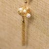 Women's Retro Geometric Beaded Pearl Chain Necklace With Electroplated Floral Design High Quality Fashion Jewelry