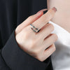 Women's Retro Geometric Copper Open Ring With Rainbow Drill And Electroplating