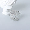 Women's Retro Geometric Copper Ring 925 Sterling Silver Electroplated