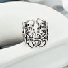 Women's Retro Geometric Copper Ring 925 Sterling Silver Electroplated