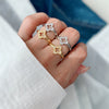 Women's Retro Geometric Cshaped Metal 18K Gold Plated Circle Pattern Bracelet