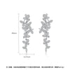 Women's Retro Geometric Flower Earrings With Zircon Accents Electroplated Copper Fashion Jewelry Wholesale