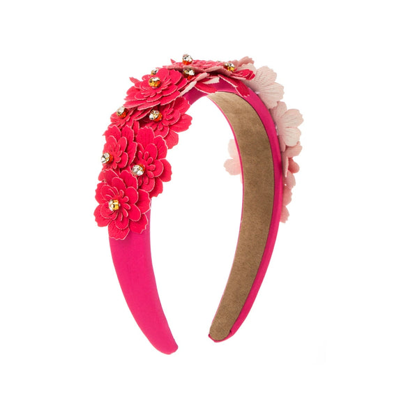 Women's Retro Geometric Glass Diamond Flower Headband Hair Accessories