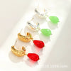 Women's Retro Geometric Gold Plated Copper Earrings With Electroplated Finish Fashion Jewelry Accessory