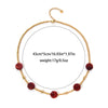 Women's Retro Geometric Liuli Pendant Stainless Steel Necklace