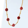 Women's Retro Geometric Liuli Pendant Stainless Steel Necklace