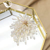Women's Retro Geometric Natural Freshwater Pearl Brooch With Colorful Branch And Sunflower Design Electroplated Pearl Pin