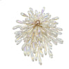 Women's Retro Geometric Natural Freshwater Pearl Brooch With Colorful Branch And Sunflower Design Electroplated Pearl Pin