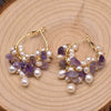Women's Retro Geometric Natural Pearl Tassel Earrings With Electroplated Finish High End Summer Jewelry Accessory