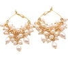 Women's Retro Geometric Natural Pearl Tassel Earrings With Electroplated Finish High End Summer Jewelry Accessory