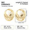 Women's Retro Geometric Oval Hollow Alloy Stud Earrings With Faux Pearls And Rhinestone Details Electroplated Finish And Stainless Steel Posts