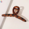 Women's Retro Geometric Pattern Acrylic Hair Claw Clip Handmade Elegant Hair Accessory