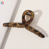 Women's Retro Geometric Pattern Acrylic Hair Claw Clip Handmade Elegant Hair Accessory