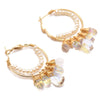 Women's Retro Geometric Pearl Drop Earrings With Colorful Electroplated Finish High End Fashion Jewelry