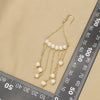Women's Retro Geometric Pearl Drop Tassel Earrings With Electroplated Finish Light Luxury Style