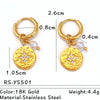 Women's Retro Geometric Pearl Earrings In Stainless Steel With 18K Gold Electroplated Finish Minimalist Fashion Jewelry