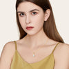 Women's Retro Geometric Swan Necklace 14K Goldclad Copper Gold Plated With Natural Freshwater Pearls Ochain
