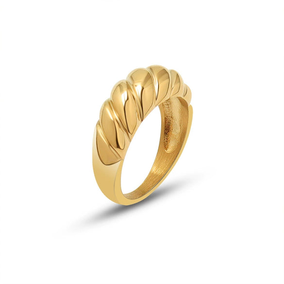 Women's Retro Geometric 316L Stainless Steel Casting And Electroplating Ring Jewelry