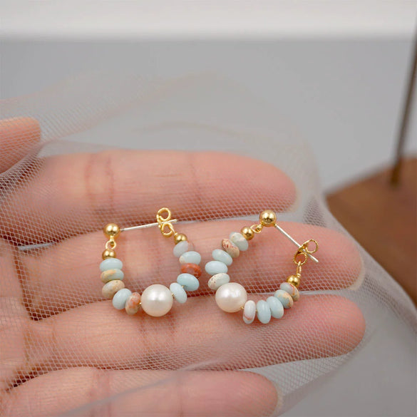 Women's Retro Geometric Ushape Artificial Crystal Handmade Earrings