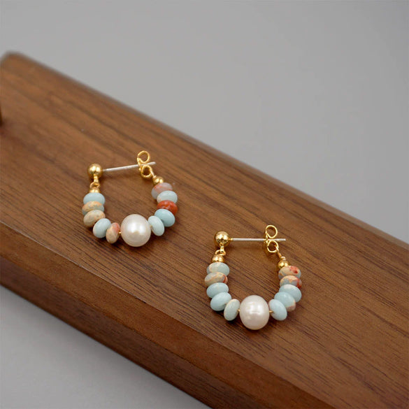 Women's Retro Geometric Ushape Artificial Crystal Handmade Earrings