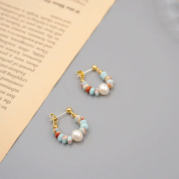 Women's Retro Geometric Ushape Artificial Crystal Handmade Earrings