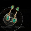 Women's Retro Geometric Zircon Earrings With Micropaved Palace Style Light Luxury Fashion Ear Jewelry