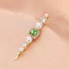 Women's Retro Green Rhinestone Hair Side Clip With Pearl Accent Sweet Cool Animal Inspired Hair Accessory