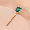 Women's Retro Green Rhinestone Hair Side Clip With Pearl Accent Sweet Cool Animal Inspired Hair Accessory