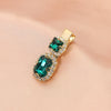 Women's Retro Green Rhinestone Hair Side Clip With Pearl Accent Sweet Cool Animal Inspired Hair Accessory