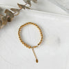 Women's Retro Handmade Multi Layer Round Bead Bracelet In Titanium Steel With Gold Plated Geometric Beaded Design