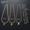 Women's Retro Heart Pendant Necklace With Snake Bone Sweater Chain Layered Long Tassel Design And Electroplated Zinc Alloy Finish