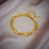 Women's Retro Hip Hop Double Layer Stacked Titanium Steel Bracelet With Electroplating Treatment