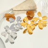 Women's Retro Imitation Pearl 316L Stainless Steel Electroplated Leaves And Flower Earrings