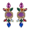 Women's Retro Ins Style Alloy Rhombus Diamond Earrings