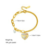 Women's Retro Irregular Titanium Steel Chain With Love Pendant Electroplated Bracelet