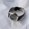 Women's Retro Leisure Metal Case Genuine Leather Strap Round Dial Quartz Watch