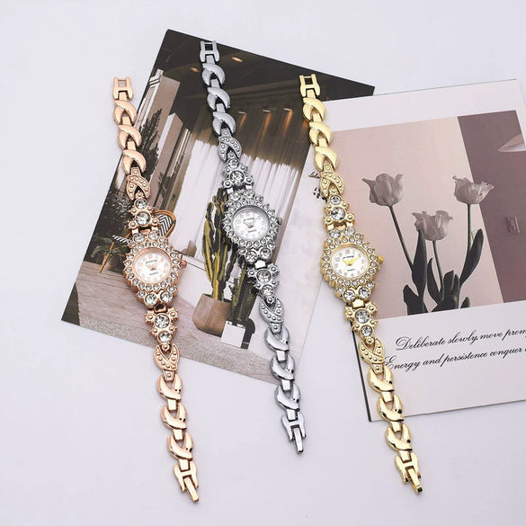 Women's Retro Leisure Quartz Watch Alloy Strap Round Dial