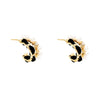 Women's Retro Light Luxury Elegant Alloy Velvet Pearl Geometric Electroplated Earrings